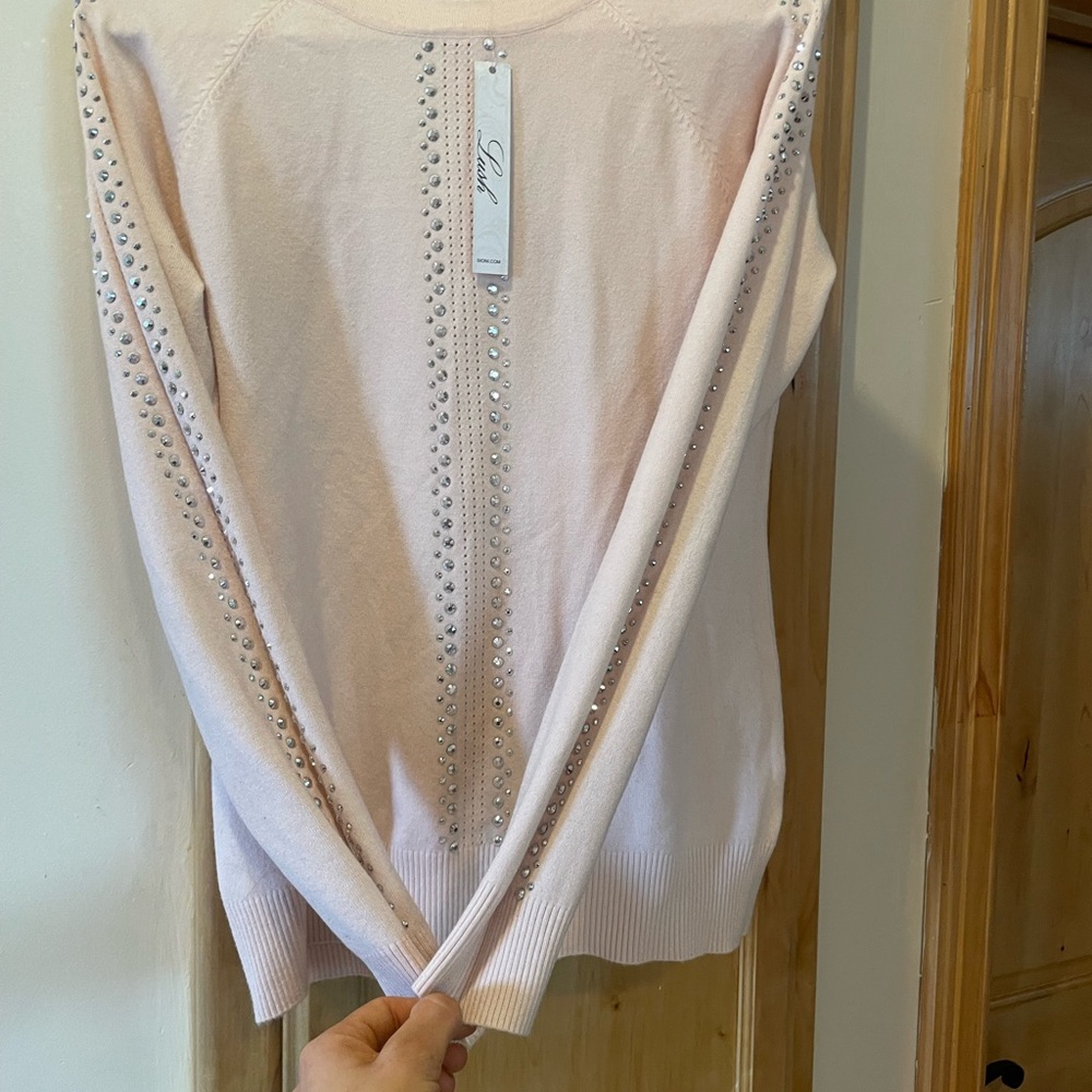 Studed  sweater pink new